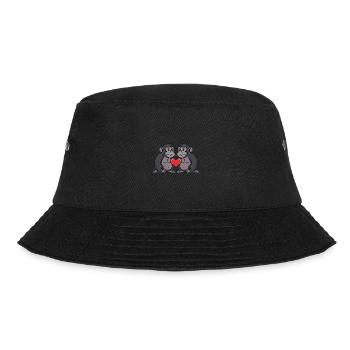 Gorilla Paar Valentinstag - Bucket Hat - Schwarz - Vorne - Lela (165cm)