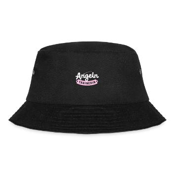 Angeln Trainerin Lustig Idee Angler Frauen - Bucket Hat - Schwarz - Vorne - Lela (165cm)