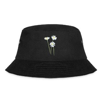 Blumen Blume Blau - Bucket Hat - Schwarz - Vorne - Lela (165cm)