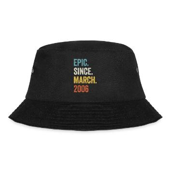 17 Years Epic Since March 2006 17th Birthday - Bucket Hat - black - Front - Lela (165cm)