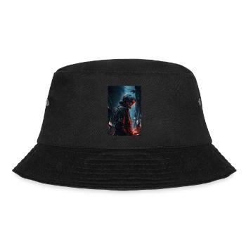 Neon Cyber Future Warrior #4 - Bucket Hat - Schwarz - Vorne - Lela (165cm)