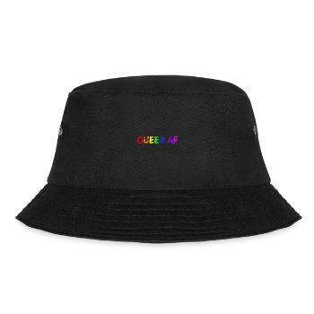 Queer AF Idée Cadeau Drapeau Arc-en-ciel LGBT LGBTQ+ - Bob - noir - Devant - Lela (165cm)