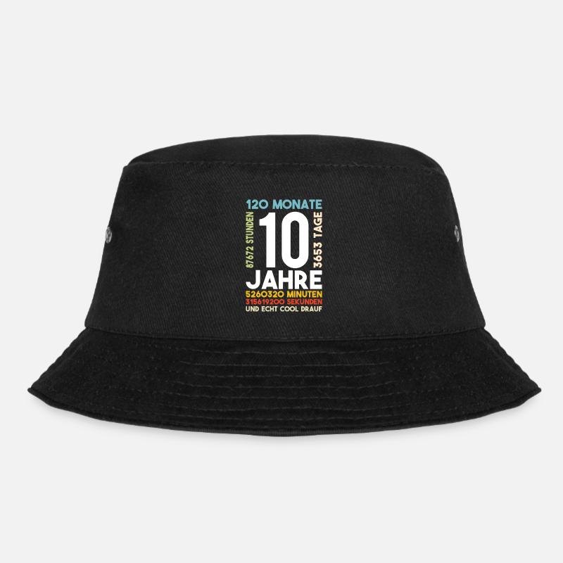 10 Jahre Geburtstag Kind Cool drauf Geschenk - Bucket Hat - Schwarz