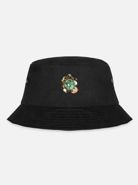 Nature animal globe world globe - Bucket Hat - black