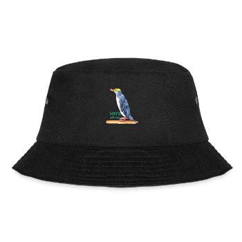 Meer geht immer - Pinguin! - Bucket Hat - Schwarz - Vorne - Lela (165cm)