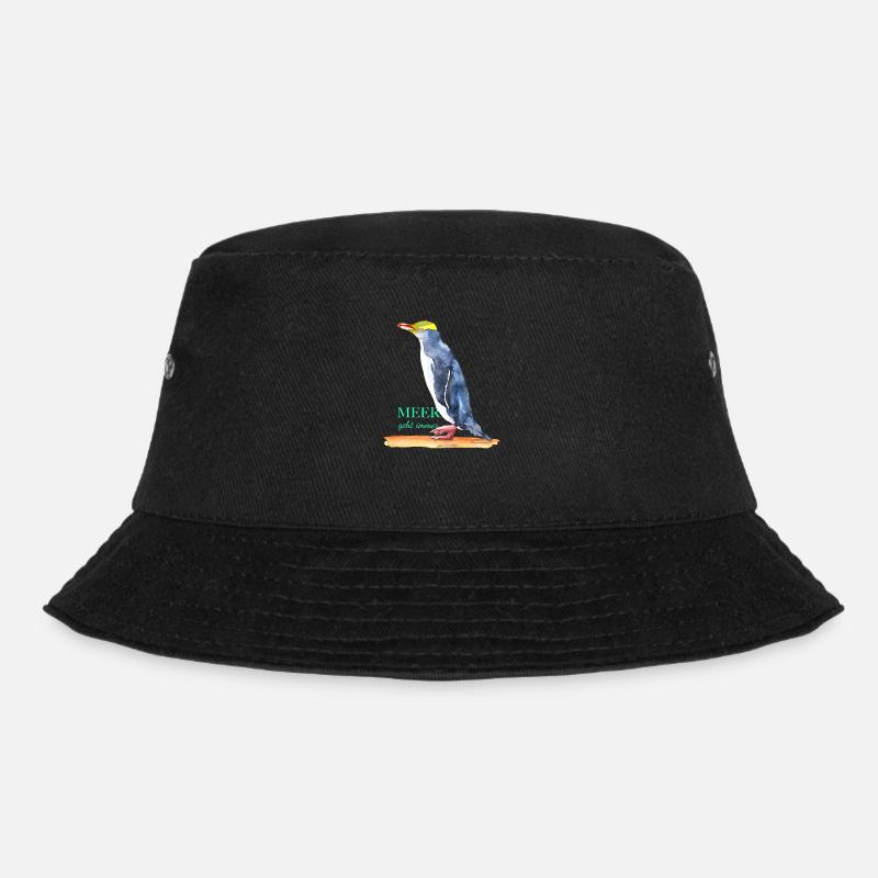 Meer geht immer - Pinguin! - Bucket Hat - Schwarz