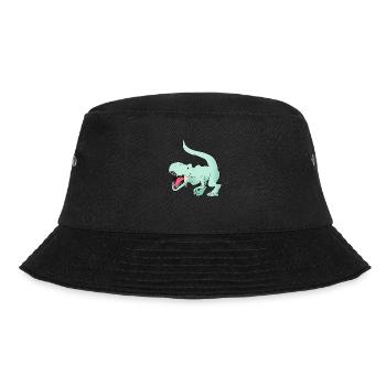 cute mint green t rex dinosaur - Bucket Hat - black - Front - Lela (165cm)