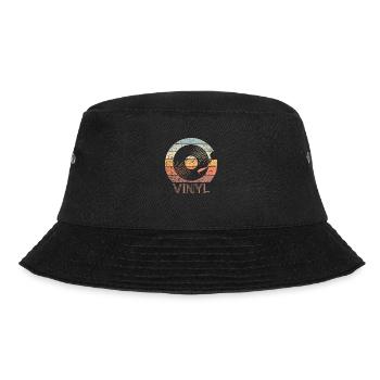 Schallplattenspieler Vinyl Schallplatte Vintage - Bucket Hat - Schwarz - Vorne - Lela (165cm)
