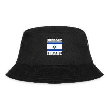Support Israel - Bucket Hat - Schwarz - Vorne - Lela (165cm)