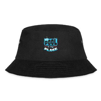 Pool Guy Cleaner Pool Service The Pool Is My Place - Bucket Hat - Schwarz - Vorne - Lela (165cm)
