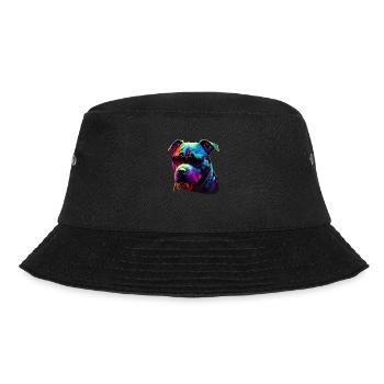 American Staffordshire Terrier Dogs American - Bucket Hat - Schwarz - Vorne - Lela (165cm)