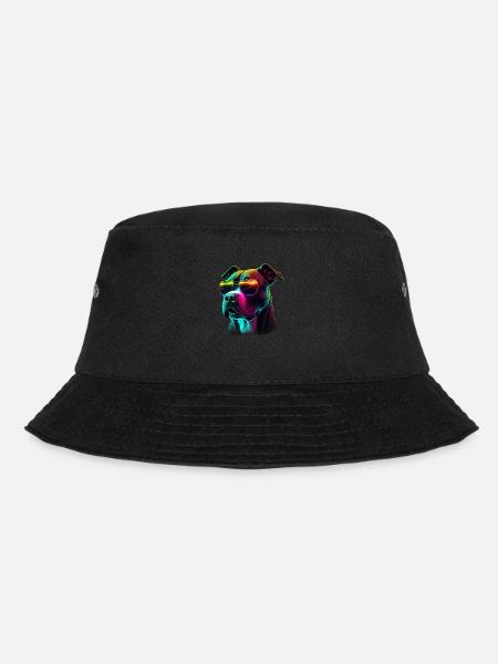American Staffordshire Terrier Dogs American - Bucket Hat - Schwarz