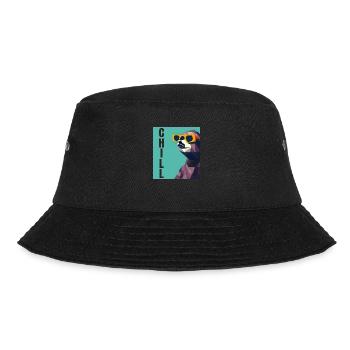 Cool Comic Portrait Sloth with sunglasses chill - Bucket Hat - black - Front - Lela (165cm)