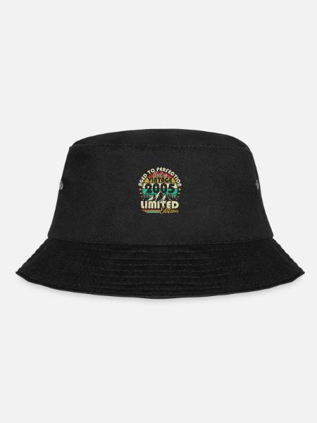 Vintage Anniversary born in 2005 Vintage retro 2005 - Bucket Hat - black