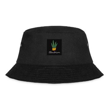 Pflanzendesign - Bucket Hat - Schwarz - Vorne - Lela (165cm)