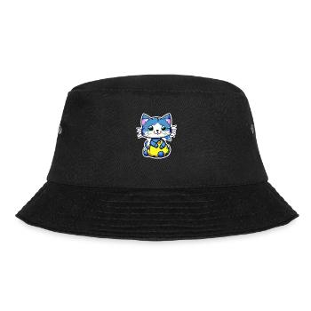 cat kawaii - cute - manga - Bucket Hat - black - Front - Lela (165cm)