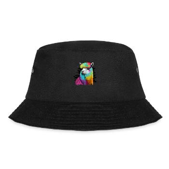 Alpaca Llama Head Rainbow Urban - Bucket Hat - black - Front - Lela (165cm)