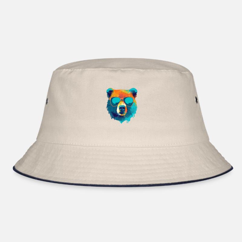 Bill the bespectacled bear Bucket Hat