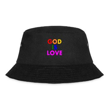 God is love - Bucket Hat - Schwarz - Vorne - Lela (165cm)