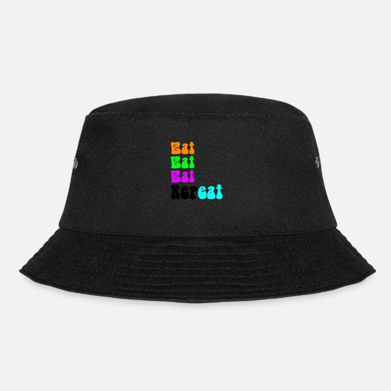 eat repeat - Bucket Hat - Schwarz