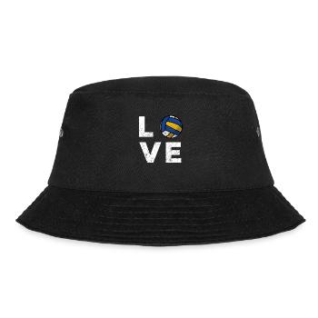 Liebe Volleyball - Bucket Hat - Schwarz - Vorne - Lela (165cm)