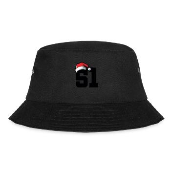 51 Zahl Weihnachten - Bucket Hat - Schwarz - Vorne - Lela (165cm)