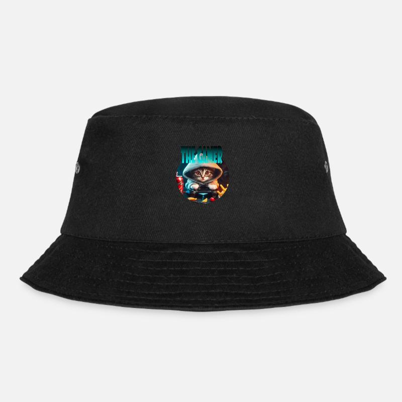 Gamer Cat - Bucket Hat - Schwarz