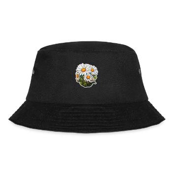 Daisies 5 flowers - Bucket Hat - black - Front - Lela (165cm)