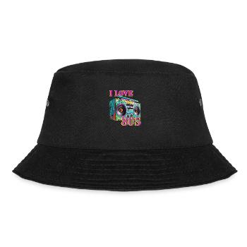 80's Party Outfit Costume Retro Vintage - Bucket Hat - black - Front - Lela (165cm)