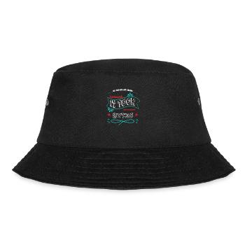 jokes statement dads favorite fathersday geek - Bucket Hat - Schwarz - Vorne - Lela (165cm)