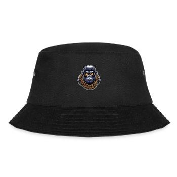 Gorilla mit Goldkette - Bucket Hat - Schwarz - Vorne - Lela (165cm)
