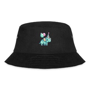 Dinosaur triceratops Birthday Comic - Bucket Hat - black - Front - Lela (165cm)