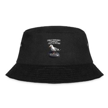 Rerik Perle zwischen Haff & Ostsee-Rerik Möwe - Bucket Hat - Schwarz - Vorne - Lela (165cm)