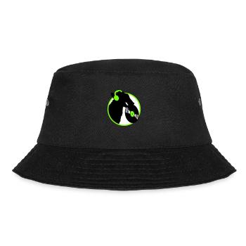 Hund DJ Musik Auflegen Club Disko Schallplatte Fun - Bucket Hat - Schwarz - Vorne - Lela (165cm)