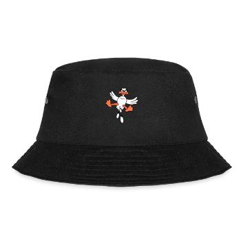 Ente Vogel fliegt Kot Angriff von oben Attacke Fun - Bucket Hat - Schwarz - Vorne - Lela (165cm)