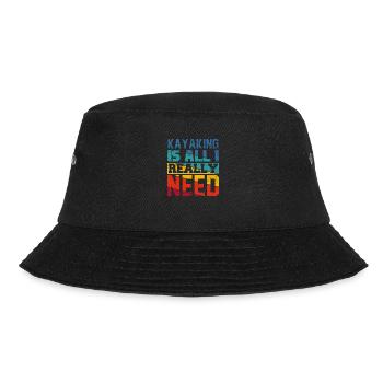 Kayaking Is All I Really Need Retro Colors - Bucket Hat - black - Front - Lela (165cm)