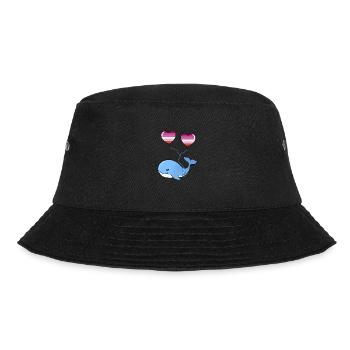 Wal Herzballon Lesbian - Bucket Hat - Schwarz - Vorne - Lela (165cm)