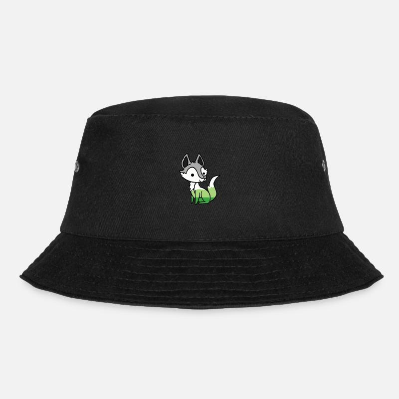 Aromantic Pride Fuchs - Bucket Hat - Schwarz