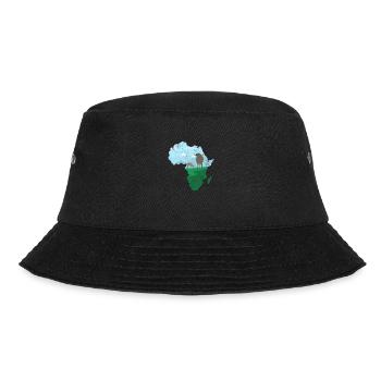 SÜDAFRIKA SÜDEN TIEREN NATUR LEBEN MUSIK MOTIV - Bucket Hat - Schwarz - Vorne - Lela (165cm)
