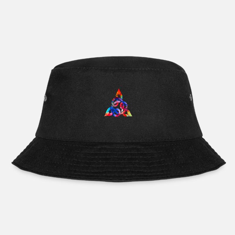 Farbenfroher keltischer Knoten - Bucket Hat - Schwarz