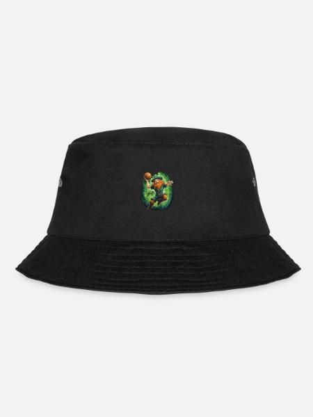 Leprechaun Basketball Irish Irland - Bucket Hat - Schwarz