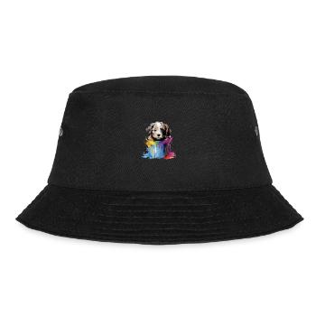 Niedlicher Hund Farbeimer für einen Hundebesitzer - Bucket Hat - Schwarz - Vorne - Lela (165cm)