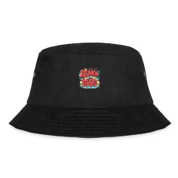 Retro Reunion 1990 Kassette Sunset Beach - Bucket Hat - Schwarz - Vorne - Lela (165cm)