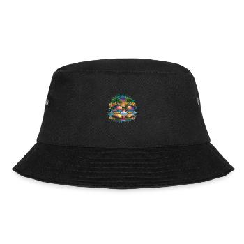 Tropisches Paradies Sonnenbrille Strand Reflexion - Bucket Hat - Schwarz - Vorne - Lela (165cm)