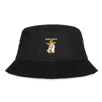 Maneki Neko Japan Glücksbringer - Bucket Hat - Schwarz - Vorne - Lela (165cm)
