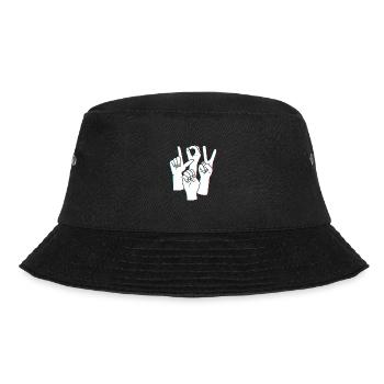 Sign language sign ASL deaf - Bucket Hat - black - Front - Lela (165cm)