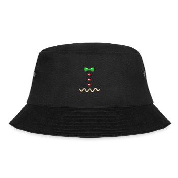 Gingerbread Man Gingerbread Heart Gingerbread Snacking - Bucket Hat - black - Front - Lela (165cm)