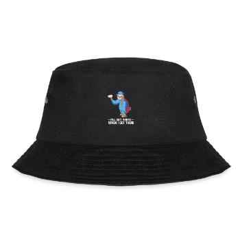Postbote - Bucket Hat - Schwarz - Vorne - Lela (165cm)