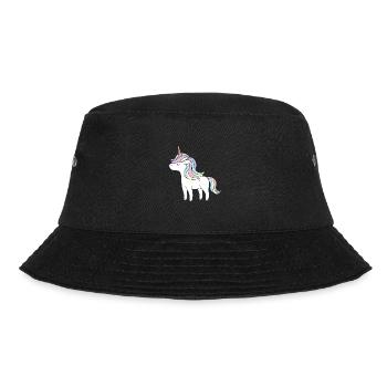 Einhorn Unicorn - Bucket Hat - Schwarz - Vorne - Lela (165cm)