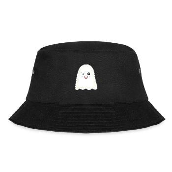 Kawaii Gespenst Geister Halloween Halloweenkostüm - Bucket Hat - Schwarz - Vorne - Lela (165cm)